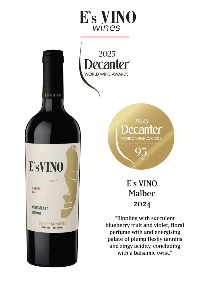 E's VINO Malbec, Gualtallary 2024 (6x75cl)  (Carton de 6 bouteilles)